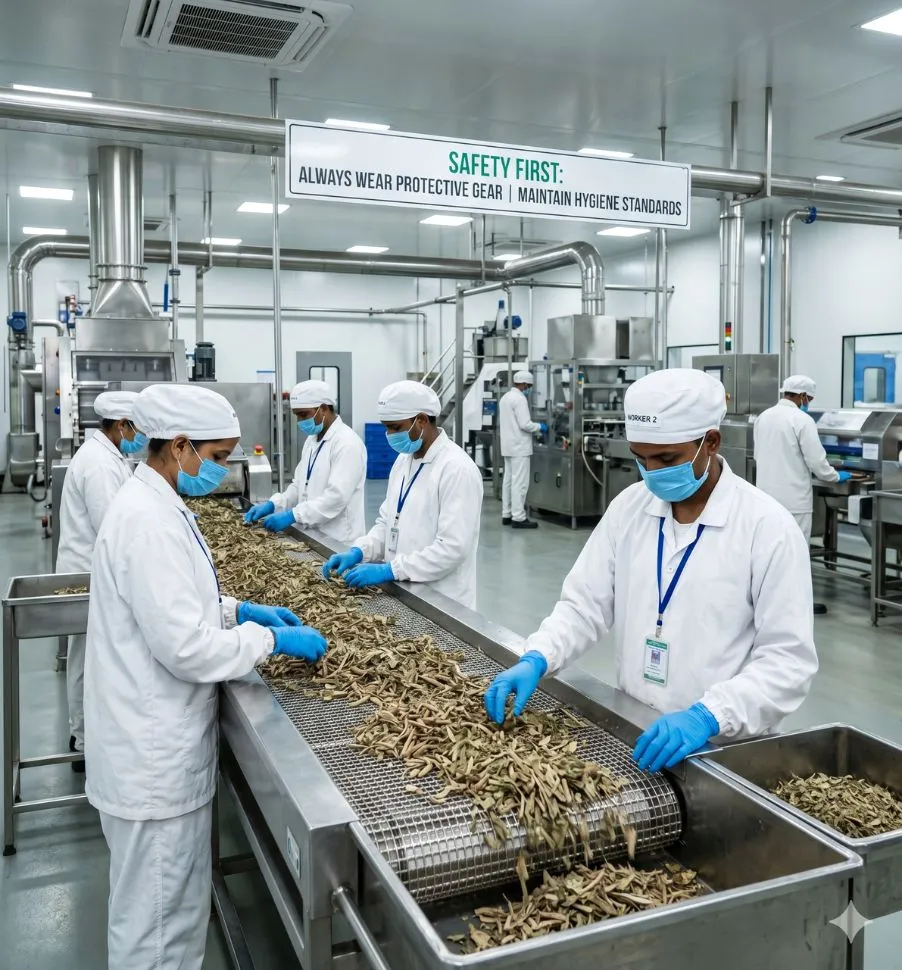 Indian Raw Herbs Processing Plant